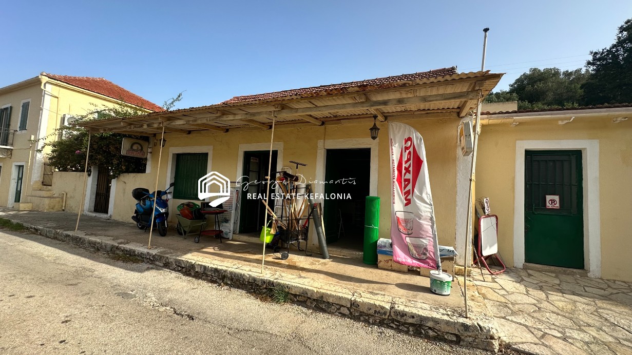 Pre-earthquake Ground Floor Store And Two-storey Pre-earthquake House For Sale In Magganos, Erissos.
